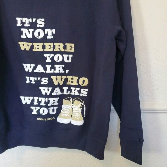 Dog is Good Men's Official Dog Walker Sweatshirt Hoodie Navy Blue Unisex Small - Picture 11 of 16